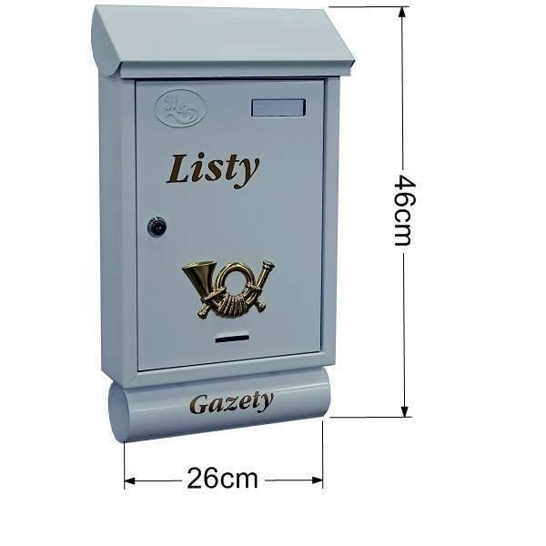 Skrzynka na listy T7/T/P – Biały - obrazek 3