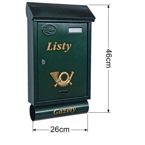 Skrzynka na listy T7/T/P – Zielony - obrazek 3