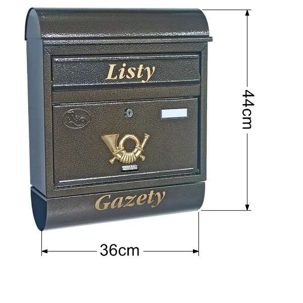 Skrzynka na listy T8/T – Złoty - obrazek 3