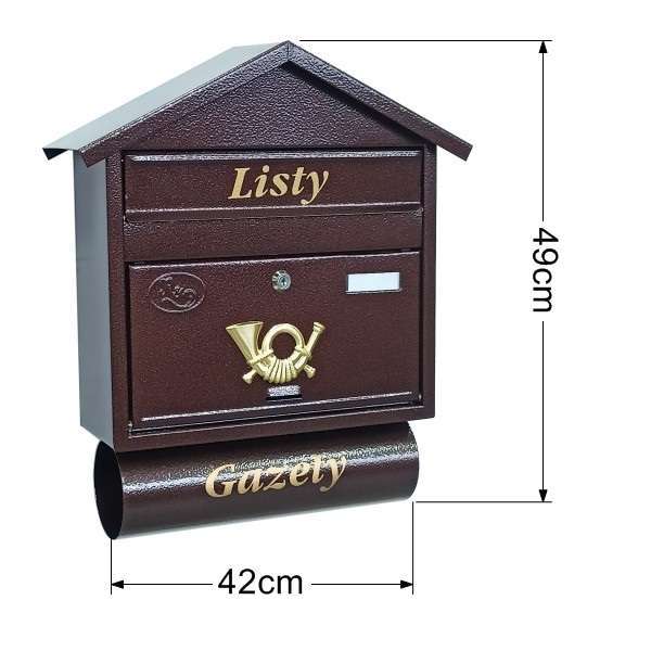 Skrzynka na listy T3/T – Brązowy - obrazek 3